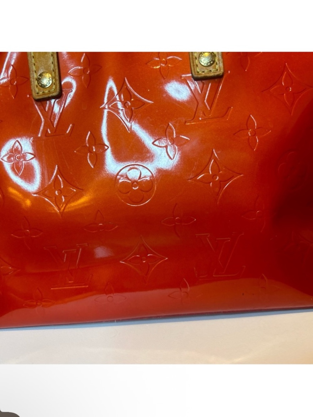 LOUIS VUITTON Vernis Red Reade PM M91088 used - Picture 2 of 16